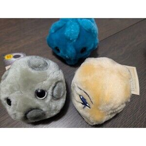 Lot Of 3 Giant Microbes 5" Common Cold HPV & West Nile Virus 5" - 2 are NWT